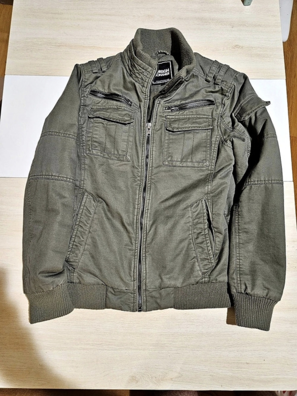 Foreign Exchange Men's Utility Jacket in Green